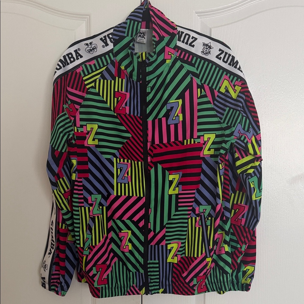 Zumba Fitness Colorful Geometric Bomber Jacket windbreaker